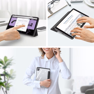 Dux Ducis Toby dėklas planšetiniam kompiuteriui Samsung Galaxy Tab A9 8.7'' su flip stovu - juodas