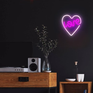 Neon LED Light LOVE HEART violetinis baltas NNE02 Neolia
