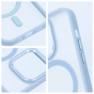 Dėklas telefonui MATTE MAG COVER, suderinamas su MagSafe IPHONE 16 Pro, mėlynas