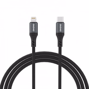 USB Laidas Dudao L3CL juodas Type-C / Lightning 200cm (iki 30W)