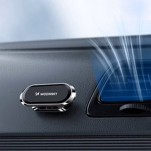 Automobilinis laikiklis Wozinsky WMH-06 sidabrinis (magnetinis / lipnus pagrindas)
