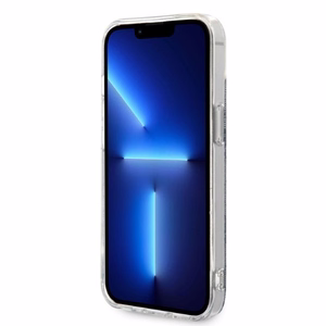 Rinkinys Guess GUBPP14MH4EACSB dėklas + įkroviklis iPhone 14 Plus 6.7" mėlynas/mėlynas kietas dėklas 4G Print Magnetinis