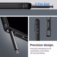 Spigen Rugged Armor dėklas telefonui Samsung Galaxy S24 Ultra - matinė juoda