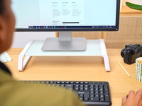 Trust Monta - temperuoto stiklo monitoriaus stovas (baltas)