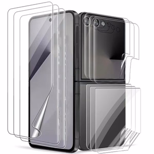Apsauginis stikliukas "Flexible Clear HD" rinkinys 2in1 skirtas Samsung F721 Z Flip4 (Bulk)