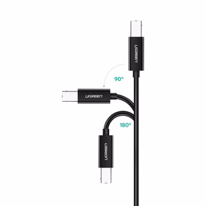 Ugreen US241 USB-C 2.0 - USB-B laidas 1m - juodas