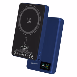 Blavec išorinė baterija 10000mAh BJ-03 Slim 13,5mm - Type C - 22,5W magnetinė Magsafe 3 in 1 (PBBJ03-MC10N) tamsiai mėlyna aliuminis