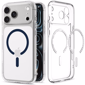Spigen Ultra Hybrid MagSafe dėklas iPhone 18 Pro Max / 17 Pro Max, skaidrus tamsiai mėlynas