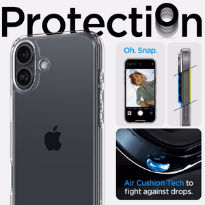 Spigen Ultra Hybrid dėklas telefonui iPhone 16 Plus - skaidrus