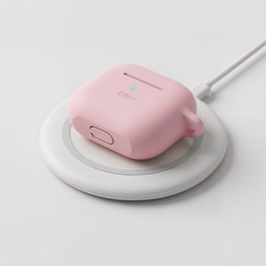 Etteri silikoninis dėklas, skirtas AirPods 3 šviesiai rožinis