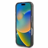 Guess IML Blizgantis ratas MagSafe dėklas iPhone 16 - juodas