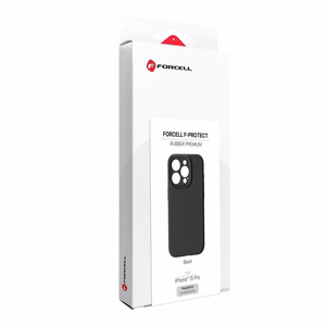 Чехол iPhone 15 PRO Forcell F-Protect Rubber Premium совместимый с MagSafe черный