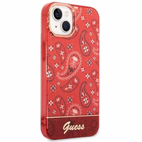 Guess GUHCP14MHGBNHR iPhone 14 Plus 6.7 "raudonas/raudonas kietas dėklas Bandana Paisley