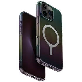 Uniq Iridescia Magclick įkrovimo dėklas iPhone 16 Pro Max – juodas