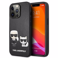 KARL LAGERFELD KLHCP13LPCUSKCBK IPHONE 13 PRO / 13 6.1 "JUODAS / JUODAS DĖKLAS IKONIK KARL & CHUPETTE