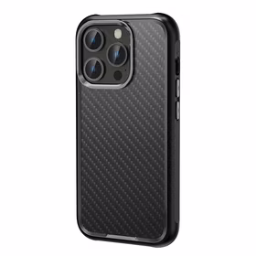 Rock Kevlar serijos Aramido pluošto dėklas Iphone 15 Pro Max juodas