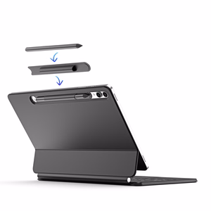 Dux Ducis klaviatūros (MK serijos) dėklas su „Bluetooth“ klaviatūra, skirtas Samsung Galaxy Tab S9+ / S8+ / S7+ – juodas