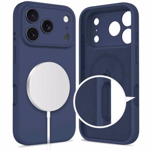 Tech-Protect Silicone MagSafe deklas iPhone 17 Pro Max - tamsiai melynas