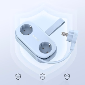 Orico AP3 65W GaN 6in1 maitinimo blokas 2x AC + 2x USB-A + 2x USB-C - mėlynas