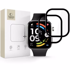 Tech-Protect Glass Flex+ hibridinis stiklas, 2 vnt. komplektas, skirtas Xiaomi Redmi Watch 6, juodas