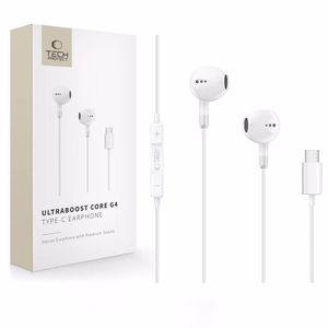 Tech-Protect Ultraboost Core G4 laidinės ausinės su USB-C jungtimi – baltos