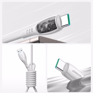 Joyroom S-A59 Vibrant Series 3A USB-A - USB-C laidas 1.2m - baltas