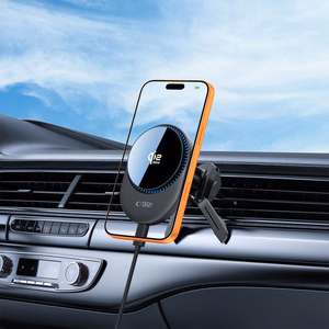 Tech-Protect V21 MagSafe Car Holder with 25W QI2.2 Inductive Charger for Cockpit/Windshield/Air Vent - Black