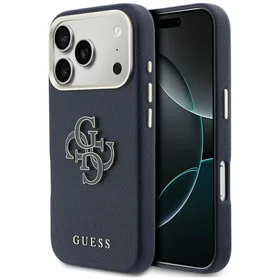 GUESS case for IPHONE 17 Pro Max GUHCP17X5PS4RGGB (PU FW Resin Logo) blue