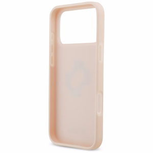 Guess Grūdėtas Didelis 4G ir Klasikinis Logotipas dėklas telefonui iPhone 17 Pro Max - rožinis