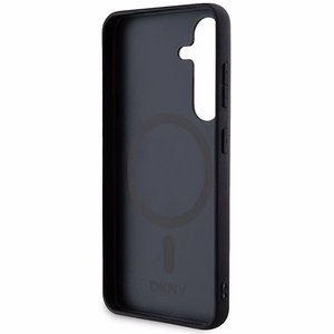 DKNY Odinis raštas metalo logotipas MagSafe dėklas telefonui skirtas Samsung Galaxy S24 - juodas