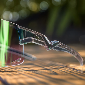 Rockbros fotochrominiai dviračių akiniai su UV apsauga ir korekciniu įdėklu, skaidrūs - violetiniai