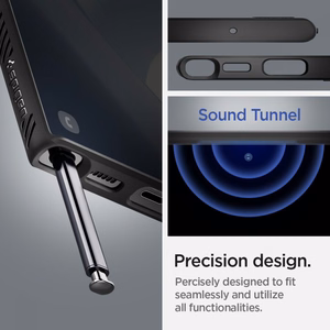 Spigen Liquid Air dėklas telefonui Samsung Galaxy S22 Ultra - Matinis juodas