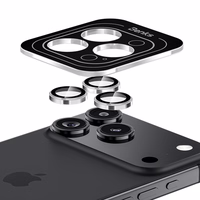 Benks Grūdintas stiklas Glass Warrior metalinis objektyvo apsauginis stiklas kamerai Iphone 17 Pro/17 Pro Max (lęšio 3 vnt.) juodas