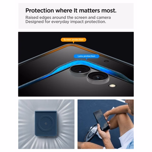 Spigen AirSkin Aramid MagFit MagSafe dėklas, skirtas Samsung Galaxy Z Flip 8 – tamsiai mėlynas