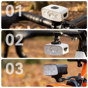 Rockbros QC1200 priekinis dviračio žibintas, 1200lm, USB-C – spalva: balta