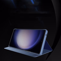 Kietas atveriamas dėklas Samsung Galaxy S23 FE Clear View dėklas - juodas