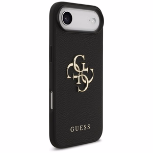 Guess Grūdėtas Didelis 4G ir Klasikinis Logotipas dėklas telefonui iPhone Air - juodas