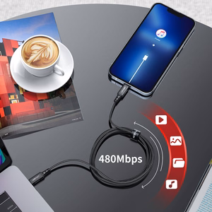 Acefast C4-01 Lightning - USB-C PD kabelis 30W 3A 480Mb/s 1.8m - juodas