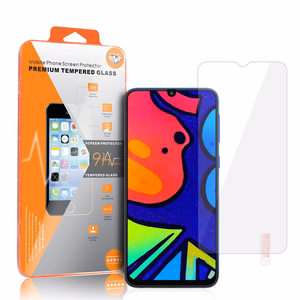 Apsauginis stiklas oranžinis telefonui SAMSUNG GALAXY F41/A20/M30/M30S/HUAWEI Y7 2019/XIAOMI MI 9/VIVO Y9S