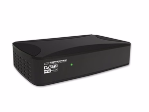 Esperanza EV108R – DVB-T2 H.265/HEVC skaitmeninės antžeminės televizijos imtuvas, juodas