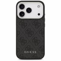 Guess 4G Classic Logo Magnetinis dėklas telefonui iPhone 17 Pro - juodas