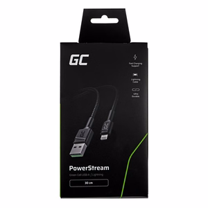 Green Cell KABGC24 Lightning laidas 0,3 m, juodas