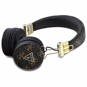 Guess Bluetooth ENC GUBH70E4PTMK ant ausų ausinės juodos/juodos 4G trikampė apvalios formos