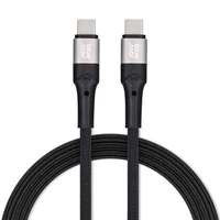 BLUE STAR pintas kabelis 3A 60W Type C į Type C PD QC4.0 TFK-DC-004 2 m juodas