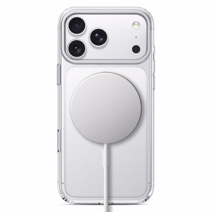Tech-Protect MagStand MagSafe CC dėklas, skirtas iPhone 18 Pro / 17 Pro, skaidrus