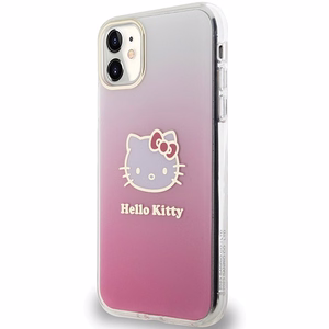 Hello Kitty IML Gradient Electrop Kitty Head dėklas telefonui iPhone 11 / XR - rožinis