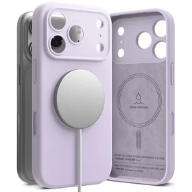 Ringke silikoninis magnetinis MagSafe dėklas telefonui iPhone 17 Pro Max - violetinis
