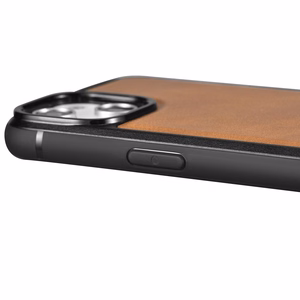 iCarer odinis Oil Wax dėklas, padengtas natūralia oda, telefonui iPhone 14 Plus rudas (WMI14220719-TN)