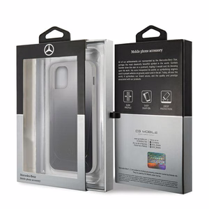 Mercedes Transparent Line dėklas telefonui iPhone 12 mini - juodas