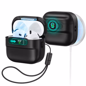 ESR Pulse Halolock MagSafe dėklas AirPods 4, juodas